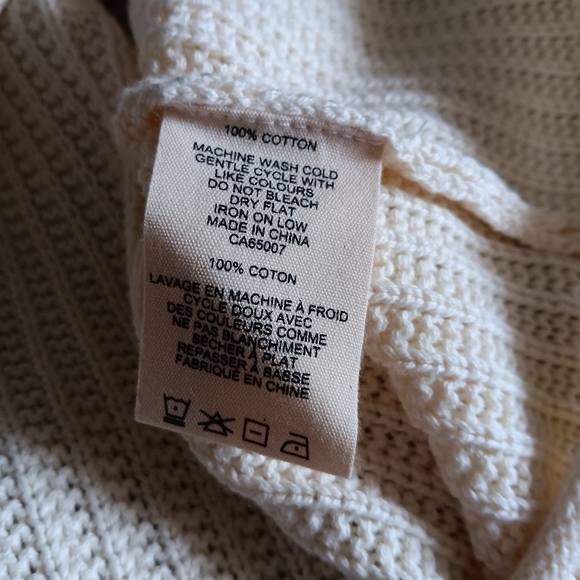 JACKSON ROWE Cream Cotton Sleeveless Sweater Vest O/S - Picture 4 of 4